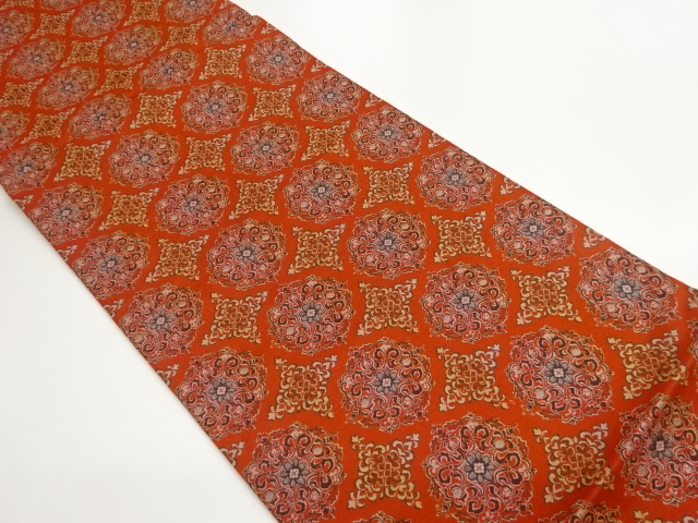 華紋模様織出し全通洒落袋帯